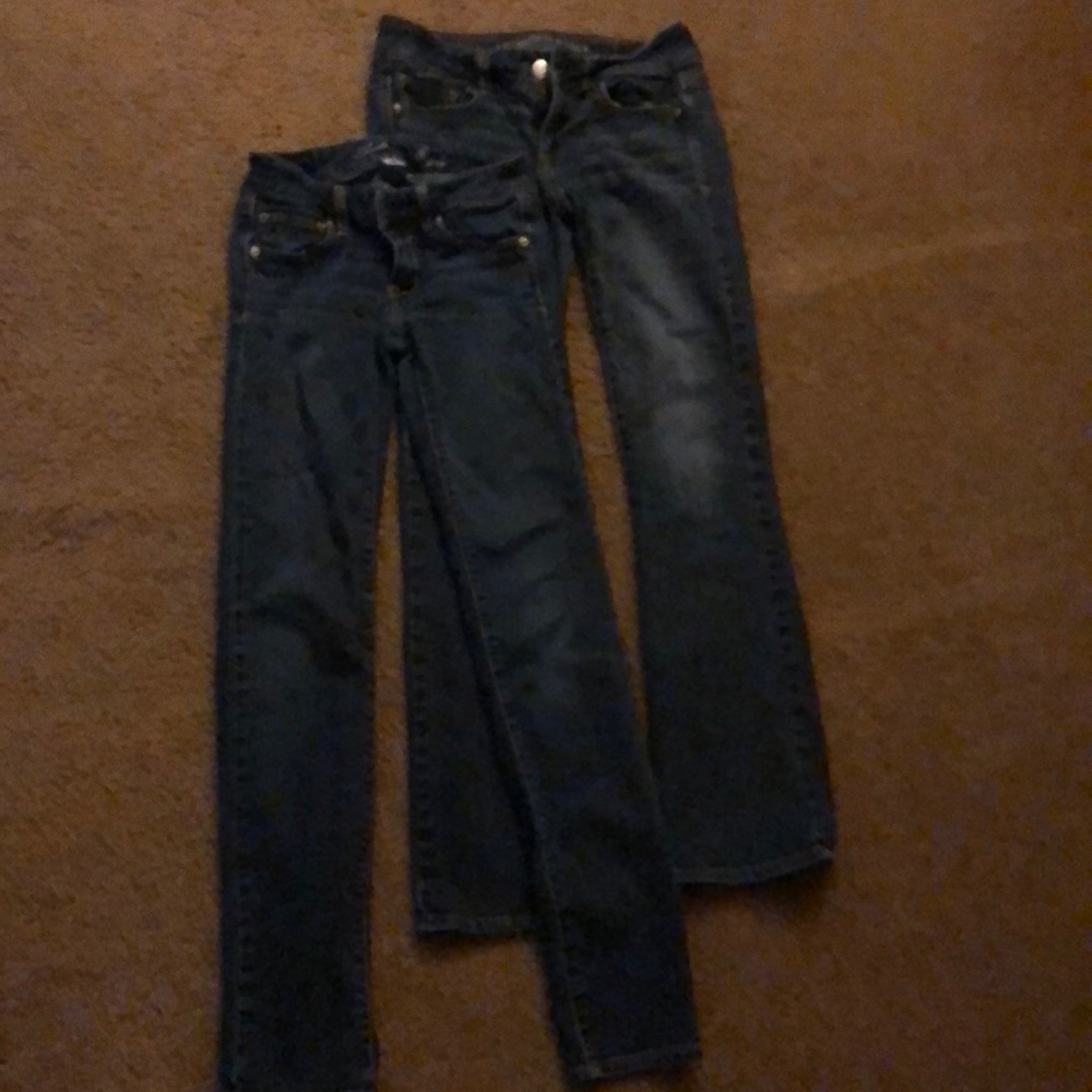 2 pairs of AE Jeans (Size 0 short)